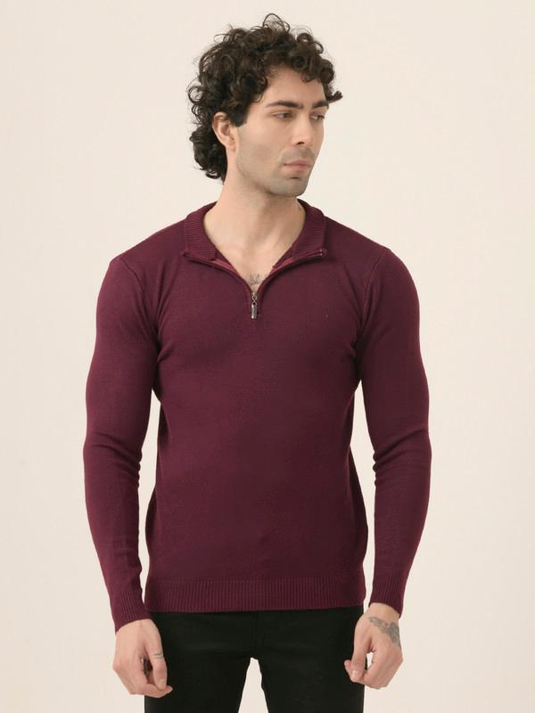 Albion Mens Winter Maroon Sweaters