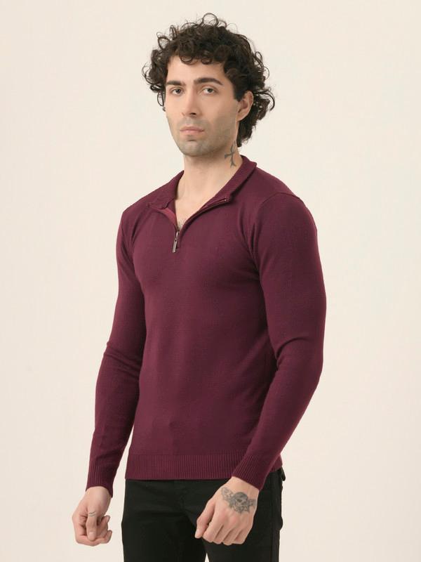 Albion Mens Winter Maroon Sweaters