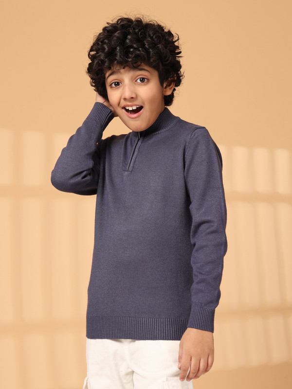 Albion By CnM Kids Boys GREY BLUE PULLOVER