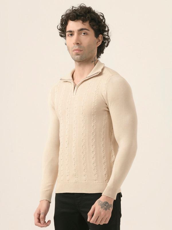 Albion Mens Winter Beige Sweaters