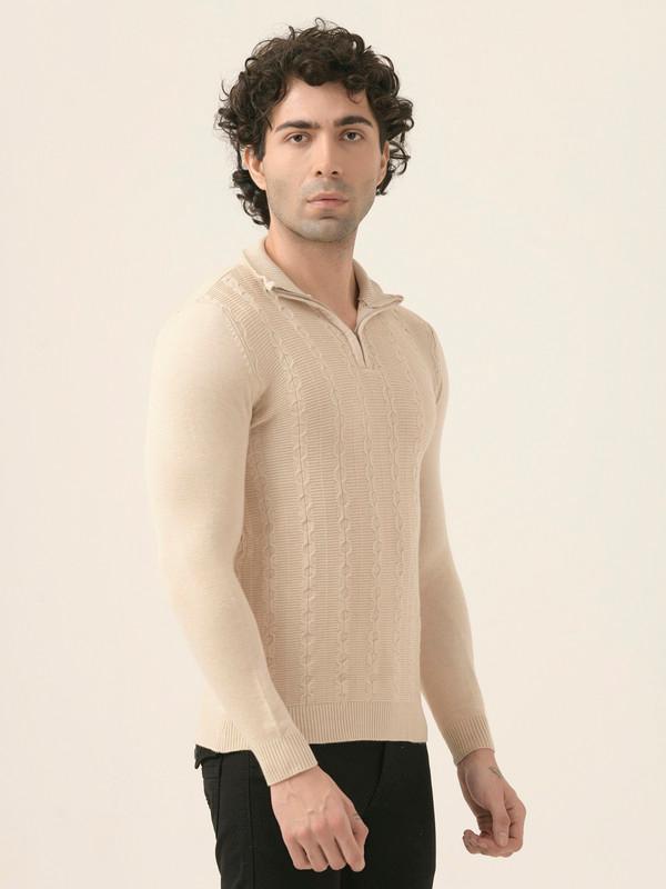 Albion Mens Winter Beige Sweaters