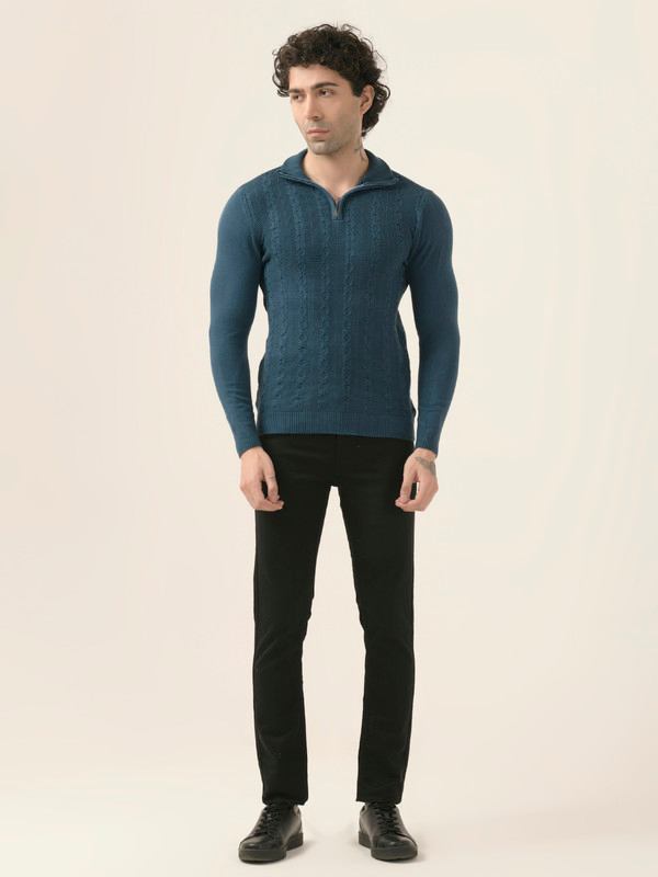 ALBION Mens Winter Blue Sweaters