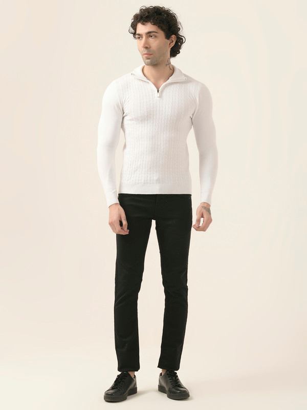 ALBION Mens Winter White Sweaters
