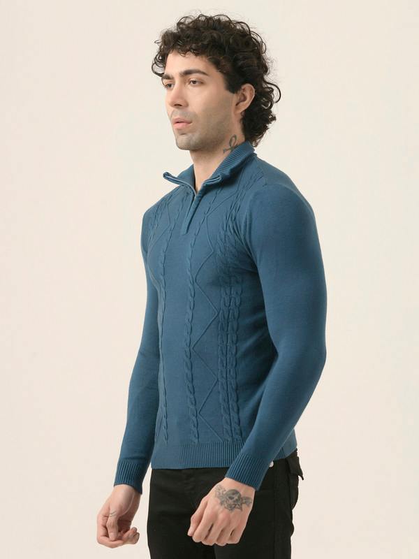 Albion Mens Winter Blue Sweaters