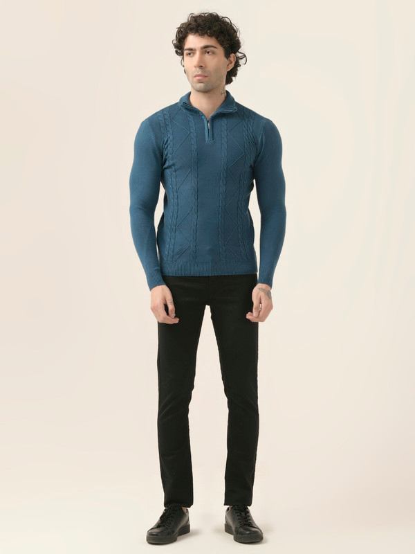 Albion Mens Winter Blue Sweaters