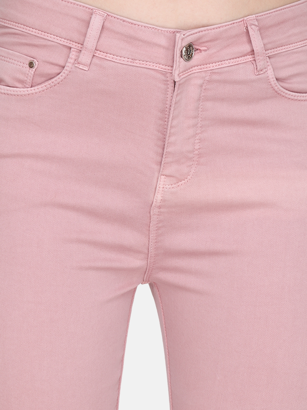Albion | Albion By CnM Women Pink Denim Stretchable Jeans 4