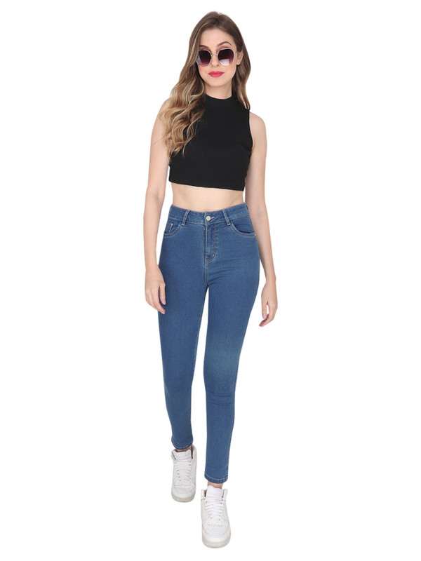 Chunmun Albion Smart Casual  Mid Blue Jeans