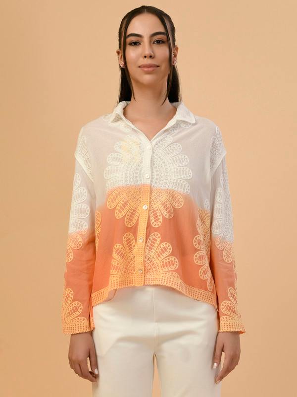 ALBION PREMIUM LADIES ORANGE BLOUSON TOP