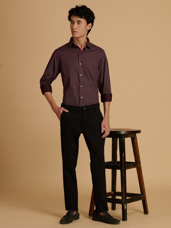 Albion Premium Mens Mehroon Shirt Fs