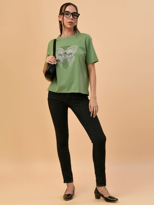 ALBION PREMIUM LADIES L.GREEN REGULAR T-SHIRT
