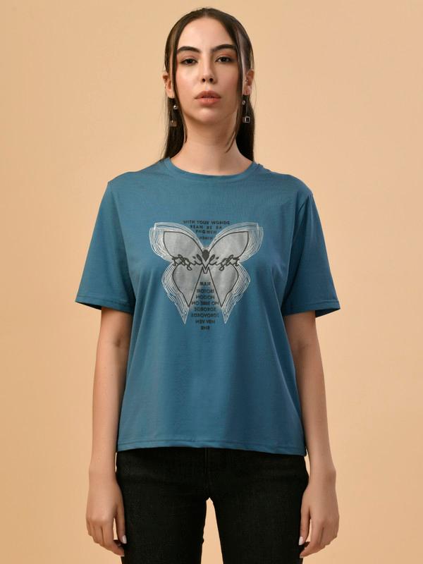 ALBION PREMIUM LADIES TEEL REGULAR T-SHIRT