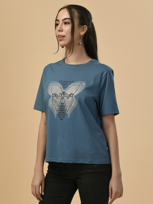 ALBION PREMIUM LADIES TEEL REGULAR T-SHIRT