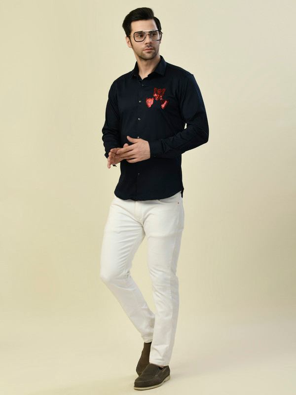ALBION PREMIUM MANZON BLUE MENS SHIRT