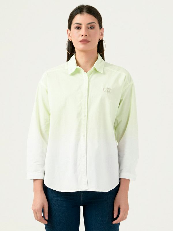 Albion Women Smart Premium Green Casual Shirt