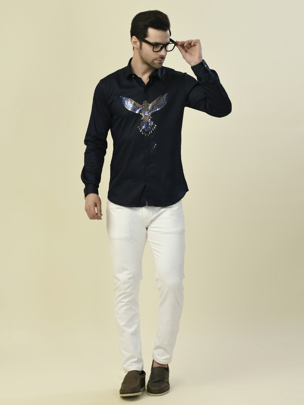 ALBION PREMIUM MANZON N BLUE MENS SHIRT