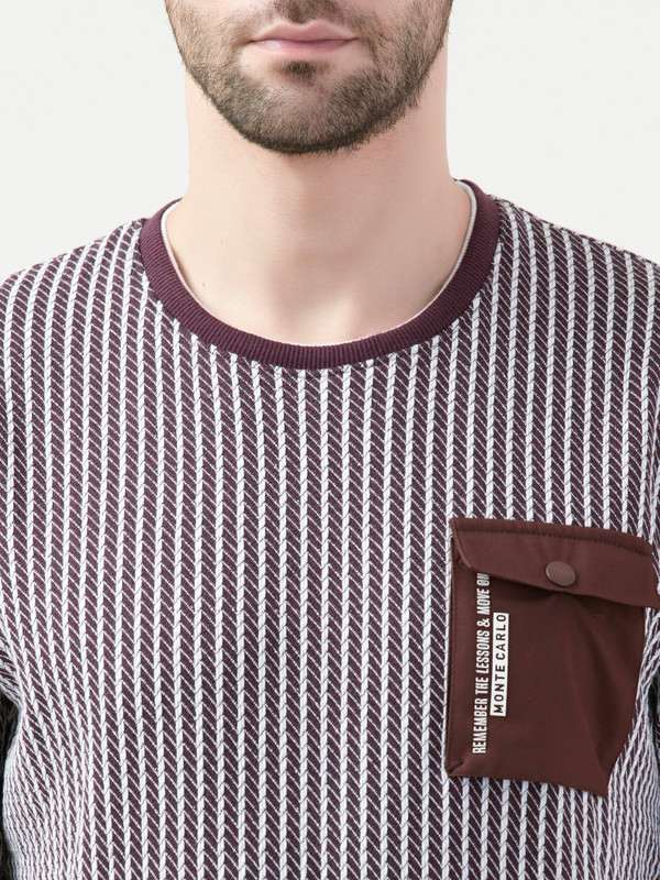 Albion Mens Wine Shirt Full Sleeve