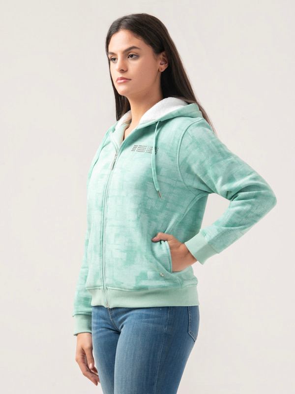 Albion Women Winter Green Sweatshirt