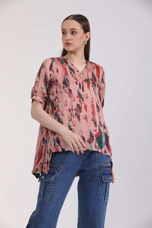 Albion Women Multi Blouson Top