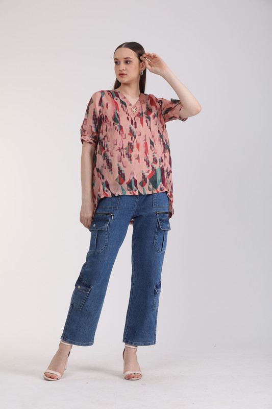 Albion Women Multi Blouson Top