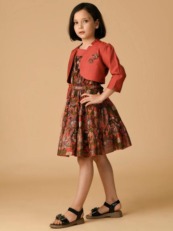 ALBION PREMIUM GIRLS UPPER CORAL FROCK