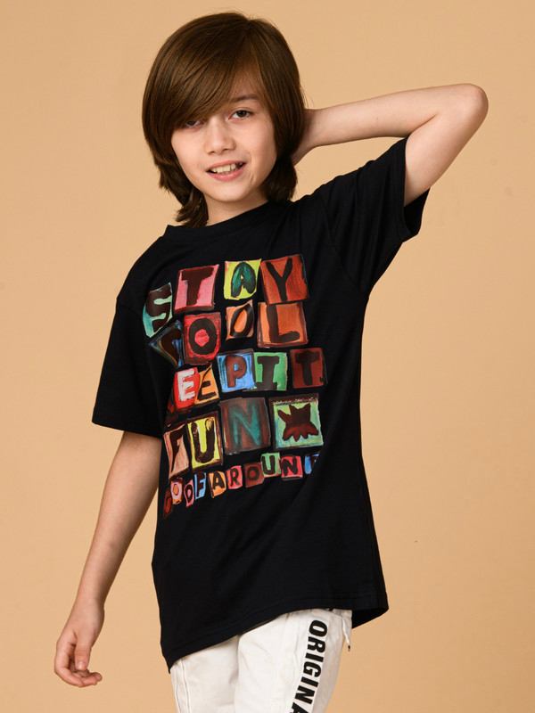 ALBION PREMIUM BOYS BLACK T-SHIRT