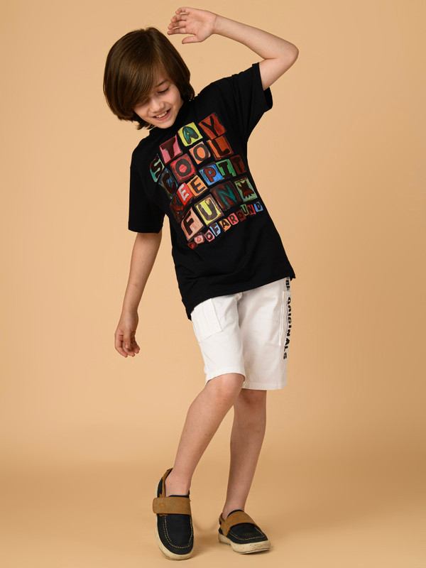 ALBION PREMIUM BOYS BLACK T-SHIRT