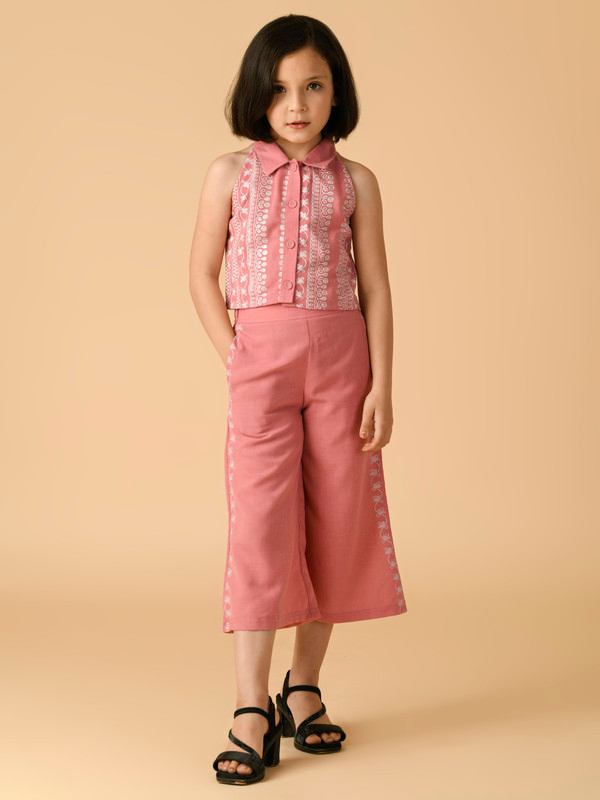 ALBION PREMIUM GIRLS SET BLUE (PEACH) SKIRT TOP