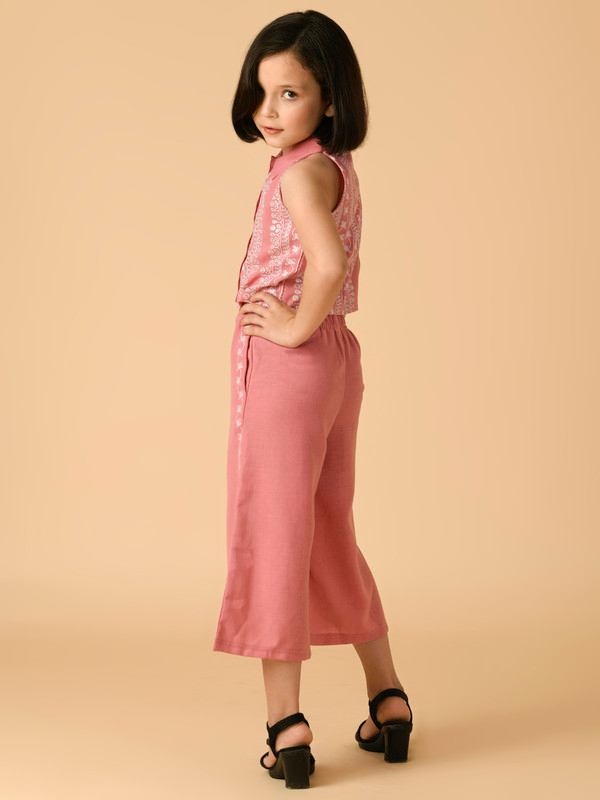 ALBION PREMIUM GIRLS SET BLUE (PEACH) SKIRT TOP