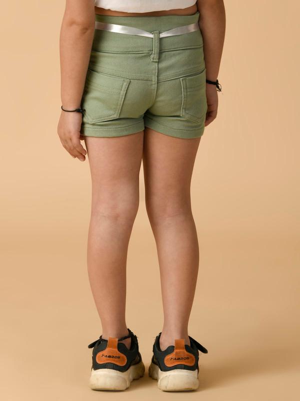 ALBION PREMIUM GIRLS GREEN SHORTS