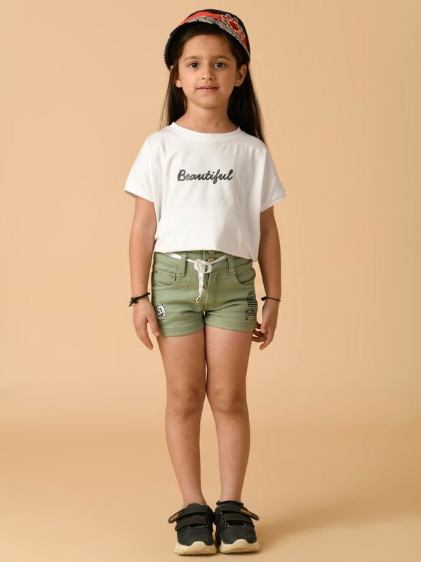 ALBION PREMIUM GIRLS GREEN SHORTS