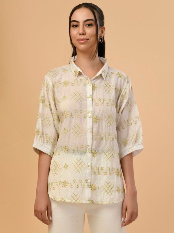ALBION PREMIUM LADIES WHITE BLOUSON TOP