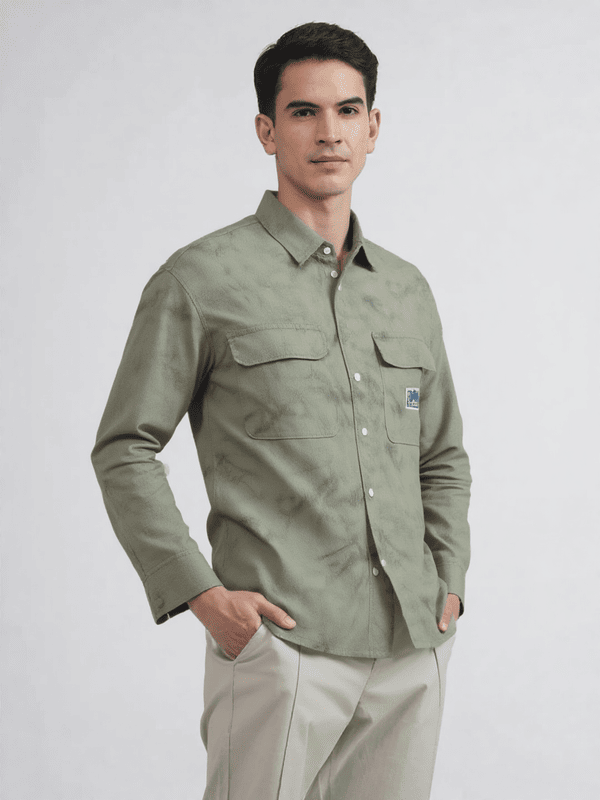 ALBION PREMIUM MENS CASUAL FAWN SHIRT