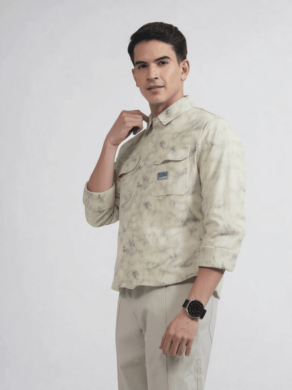 ALBION PREMIUM MENS CASUAL OLIVE SHIRT