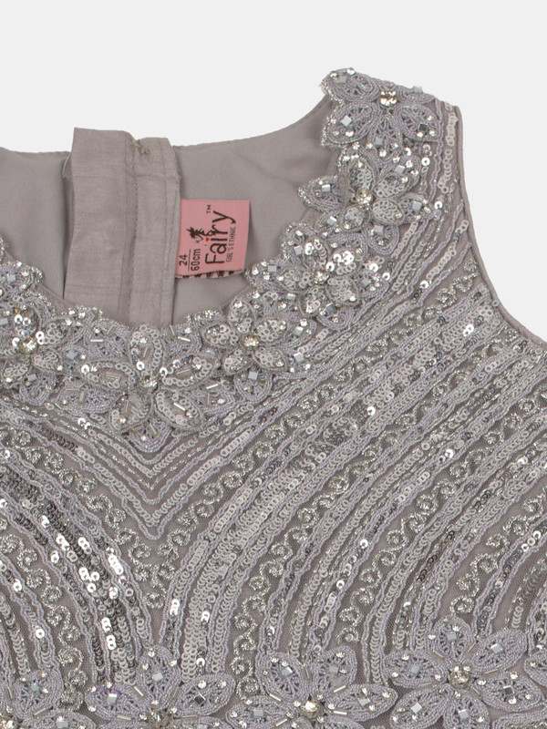 ALBION GIRLS ETHINIC GREY LEHANGA CHOLI