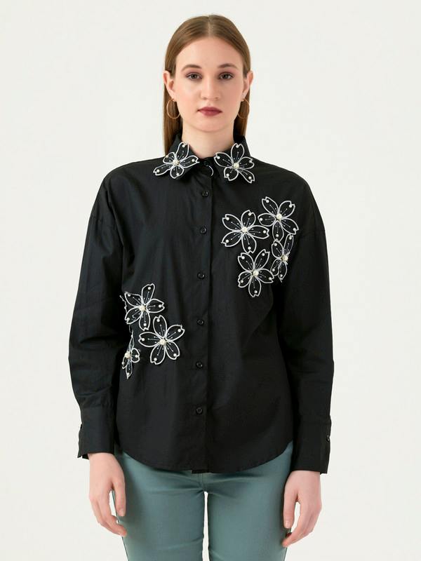 Albion Women Smart Premium Black Casual Shirt
