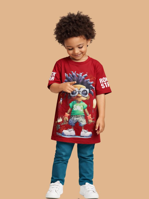 albion-boys-maroon-graphic-printed-t-shirt-cartoon-character-casual-cotton-tee-for-kids