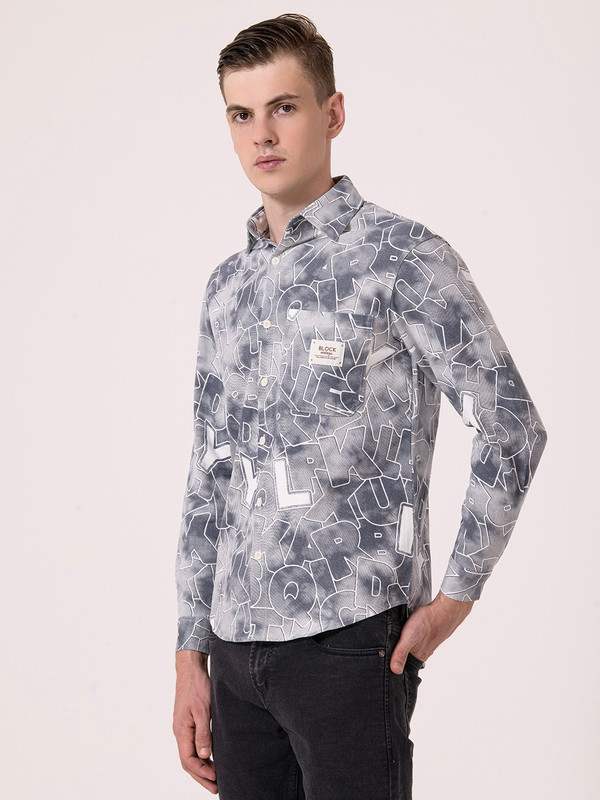 Albion Mens Grey Casual Shirt