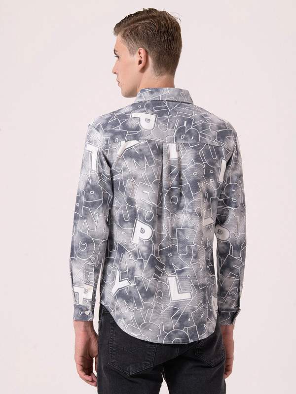 Albion Mens Grey Casual Shirt
