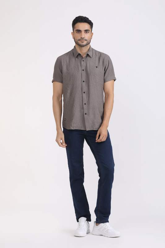 Albion Mens Premium Grey Casual Shirt