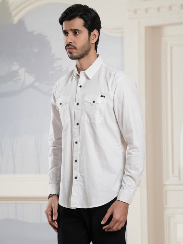 ALBION MENS ECOHAWK WHITE SHIRT