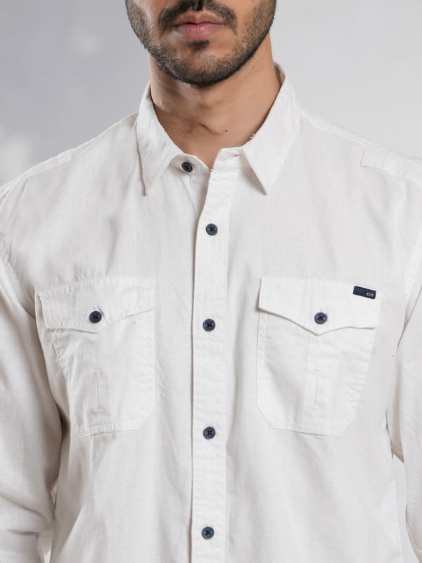 ALBION MENS ECOHAWK WHITE SHIRT