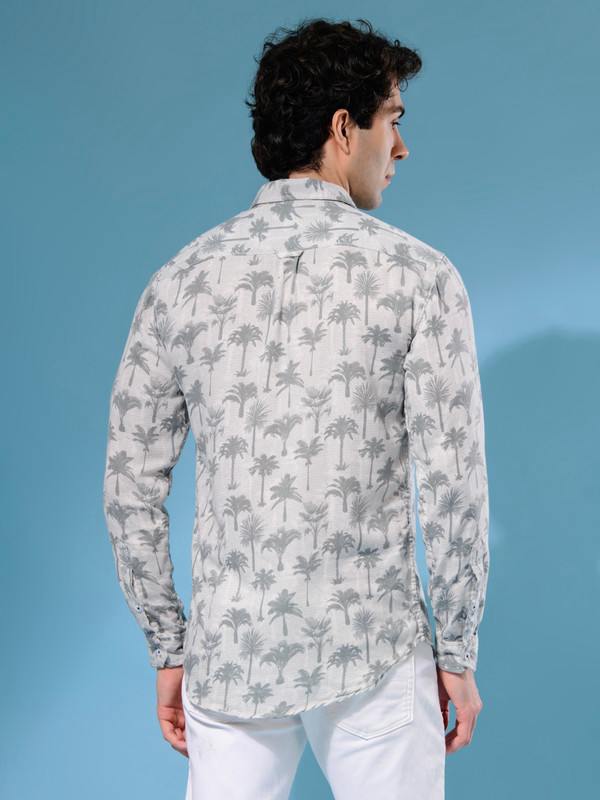 ALBION MENS ECOHAWK GREEN PRINT SHIRT