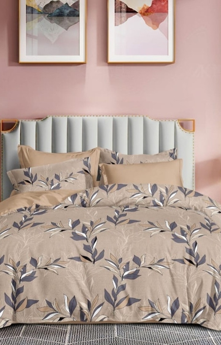 King Size Bedsheet Double Bed with 2 Pillow Covers, 300 TC Cotton