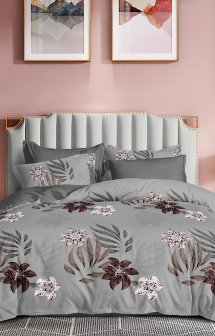King Size Bedsheet Double Bed with 2 Pillow Covers, 300 TC Cotton