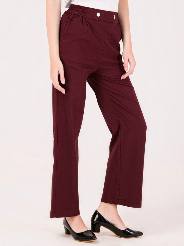 Albion Women Wine Smart Trousers
