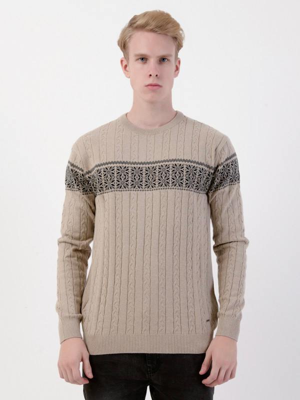Albion Mens Brown Pullover