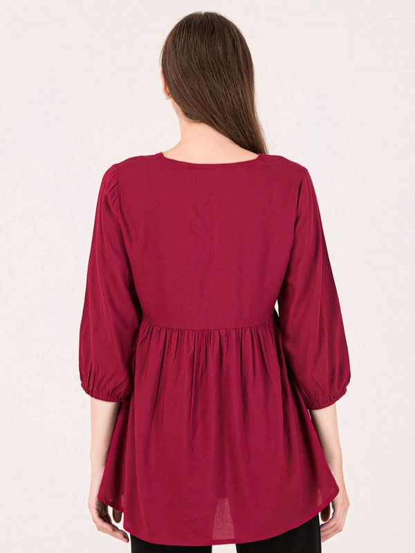 Albion Women Mehroon Smart Top