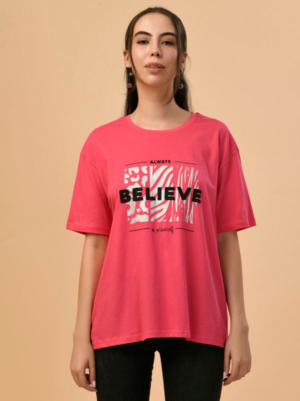ALBION PREMIUM LADIES H.PINK REGULAR T-SHIRT