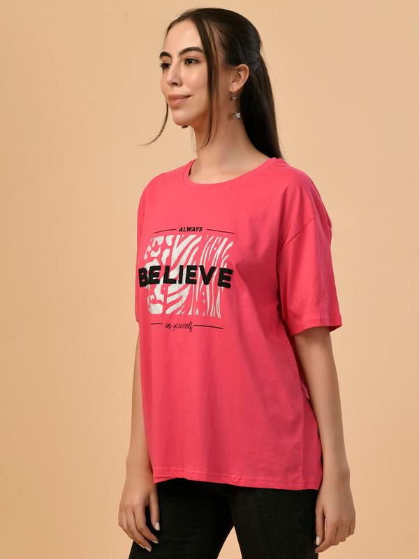 ALBION PREMIUM LADIES H.PINK REGULAR T-SHIRT
