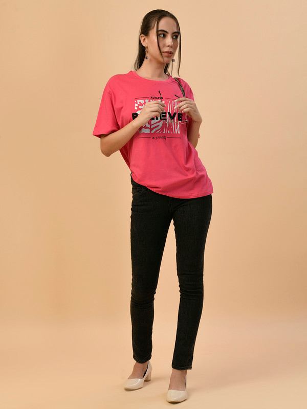 ALBION PREMIUM LADIES H.PINK REGULAR T-SHIRT